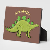 Funny stegosaurus dinosaur cartoon fotoplaat (Zijkant)