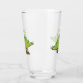 Funny stegosaurus dinosaur cartoon glas (Links)