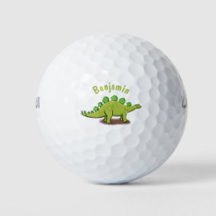 Funny stegosaurus dinosaur cartoon golfballen