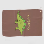 Funny stegosaurus dinosaur cartoon golfhanddoek (Horizontaal)