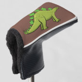 Funny stegosaurus dinosaur cartoon golfheadcover (3/4 voorkant)