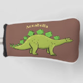 Funny stegosaurus dinosaur cartoon golfheadcover (Voorkant)