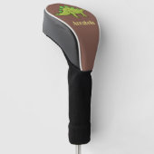 Funny stegosaurus dinosaur cartoon golfheadcover (Schuin)
