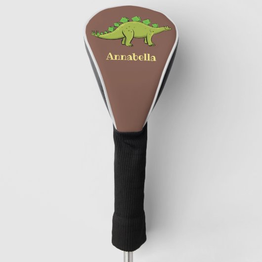 Funny stegosaurus dinosaur cartoon golfheadcover (Voorkant)
