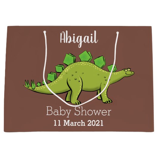 Funny stegosaurus dinosaur cartoon groot cadeauzakje (Voorkant)