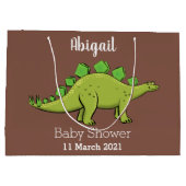 Funny stegosaurus dinosaur cartoon groot cadeauzakje (Achterkant)