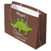 Funny stegosaurus dinosaur cartoon groot cadeauzakje (Achterkant Gekanteld)