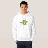 Funny stegosaurus dinosaur cartoon hoodie (Voorkant volledig)