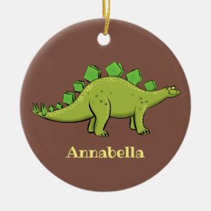 Funny stegosaurus dinosaur cartoon keramisch ornament