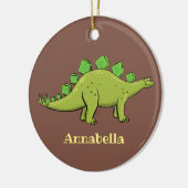 Funny stegosaurus dinosaur cartoon keramisch ornament (Links)