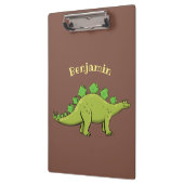 Funny stegosaurus dinosaur cartoon klembord (Links)