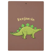 Funny stegosaurus dinosaur cartoon klembord (Achterkant)
