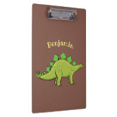 Funny stegosaurus dinosaur cartoon klembord (Rechts)