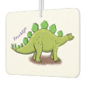 Funny stegosaurus dinosaur cartoon luchtverfrisser (Links)