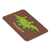 Funny stegosaurus dinosaur cartoon magneet (Rechterzijde)