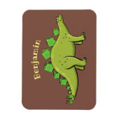 Funny stegosaurus dinosaur cartoon magneet (Verticaal)