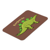 Funny stegosaurus dinosaur cartoon magneet (Linkerzijde)