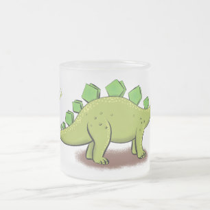 Funny stegosaurus dinosaur cartoon matglas koffiemok