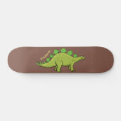 Funny stegosaurus dinosaur cartoon persoonlijk skateboard (Horizontaal)