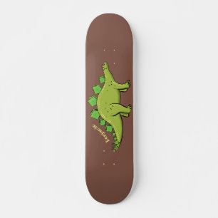 Funny stegosaurus dinosaur cartoon persoonlijk skateboard