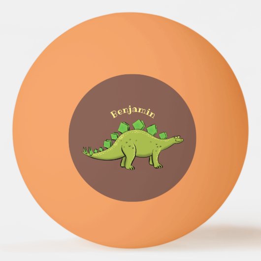 Funny stegosaurus dinosaur cartoon pingpongbal (Voorkant)