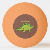 Funny stegosaurus dinosaur cartoon pingpongbal (Achterkant)