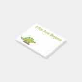 Funny stegosaurus dinosaur cartoon post-it® notes (Schuin)