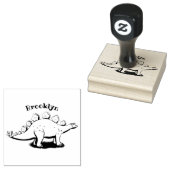 Funny stegosaurus dinosaur cartoon rubberstempel (Gestempeld)