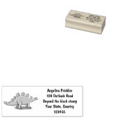Funny stegosaurus dinosaur cartoon rubberstempel (Gestempeld)