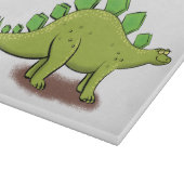 Funny stegosaurus dinosaur cartoon snijplank (Hoek)