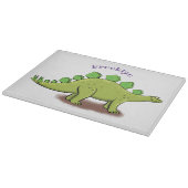 Funny stegosaurus dinosaur cartoon snijplank (Hoek)