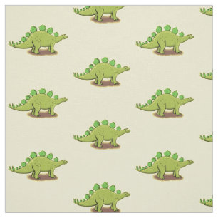 Funny stegosaurus dinosaur cartoon stof