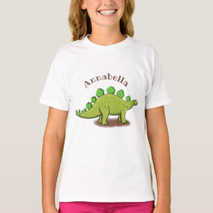 Funny stegosaurus dinosaur cartoon t-shirt