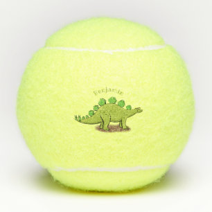 Funny stegosaurus dinosaur cartoon tennisballen
