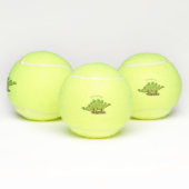 Funny stegosaurus dinosaur cartoon tennisballen (Multi)