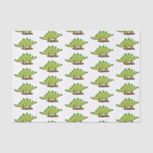 Funny stegosaurus dinosaur cartoon tissuepapier (Voorkant)