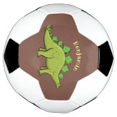 Funny stegosaurus dinosaur cartoon voetbal (Gedraaid)