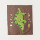 Funny stegosaurus dinosaur cartoon wandkleed (Voorkant)