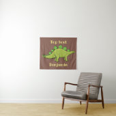 Funny stegosaurus dinosaur cartoon wandkleed (In Situ (horizontaal))