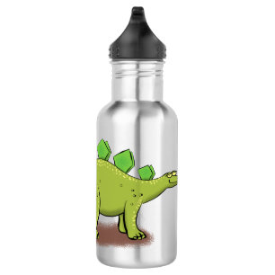 Funny stegosaurus dinosaur cartoon waterfles 