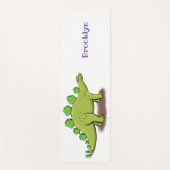 Funny stegosaurus dinosaur cartoon yogamat (Voorkant)