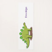 Funny stegosaurus dinosaur cartoon yogamat (Achterkant)