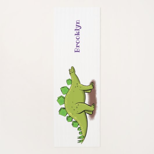Funny stegosaurus dinosaur cartoon yogamat (Achterkant)
