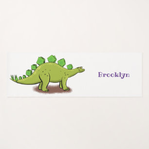 Funny stegosaurus dinosaur cartoon yogamat