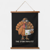 Funny STEM Analyst Robot Turkey Thanksgiving Gift Hangend Wandkleed (Voorkant)
