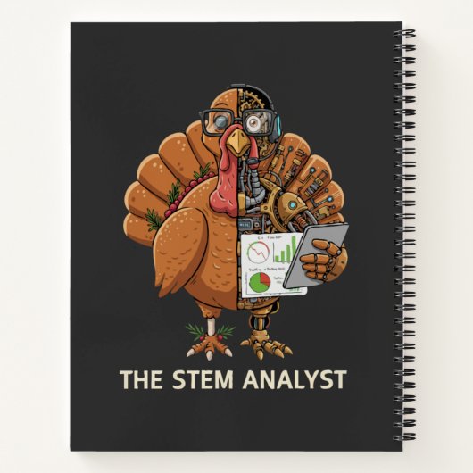 Funny STEM Analyst Robot Turkey Thanksgiving Gift Notitieboek (Achterkant)