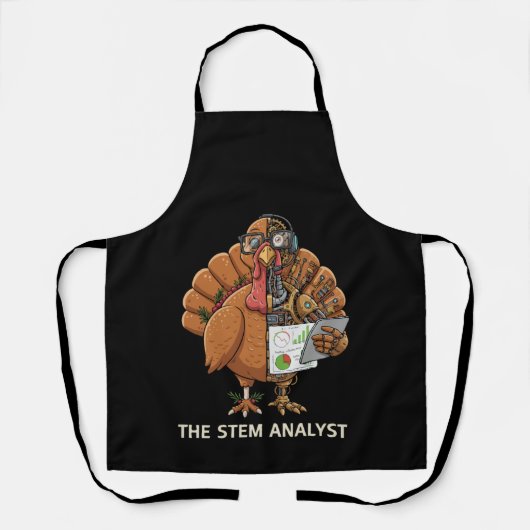  Funny STEM Analyst Robot Turkey Thanksgiving Gift Schort (Voorkant)