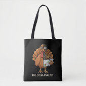 Funny STEM Analyst Robot Turkey Thanksgiving Gift Tote Bag (Voorkant)