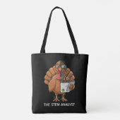 Funny STEM Analyst Robot Turkey Thanksgiving Gift Tote Bag (Achterkant)