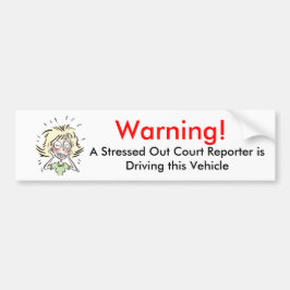 Funny Stempel Court Reporter Bumpersticker